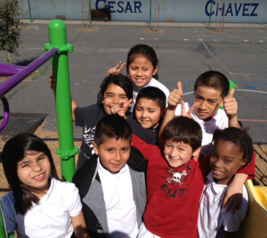 Students at Cesar Chavez Academy in East Palo Alto.